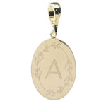 Toscana Italiana 18K Gold Plated Floral Detailed Initial Enhancer Pendant