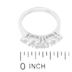 Gem Treasures 2.75ctw Trillion Cut White Topaz 5-Stone Ring