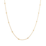 Passport to Turkey Gold or Platinum Plated Bead Station Necklace
