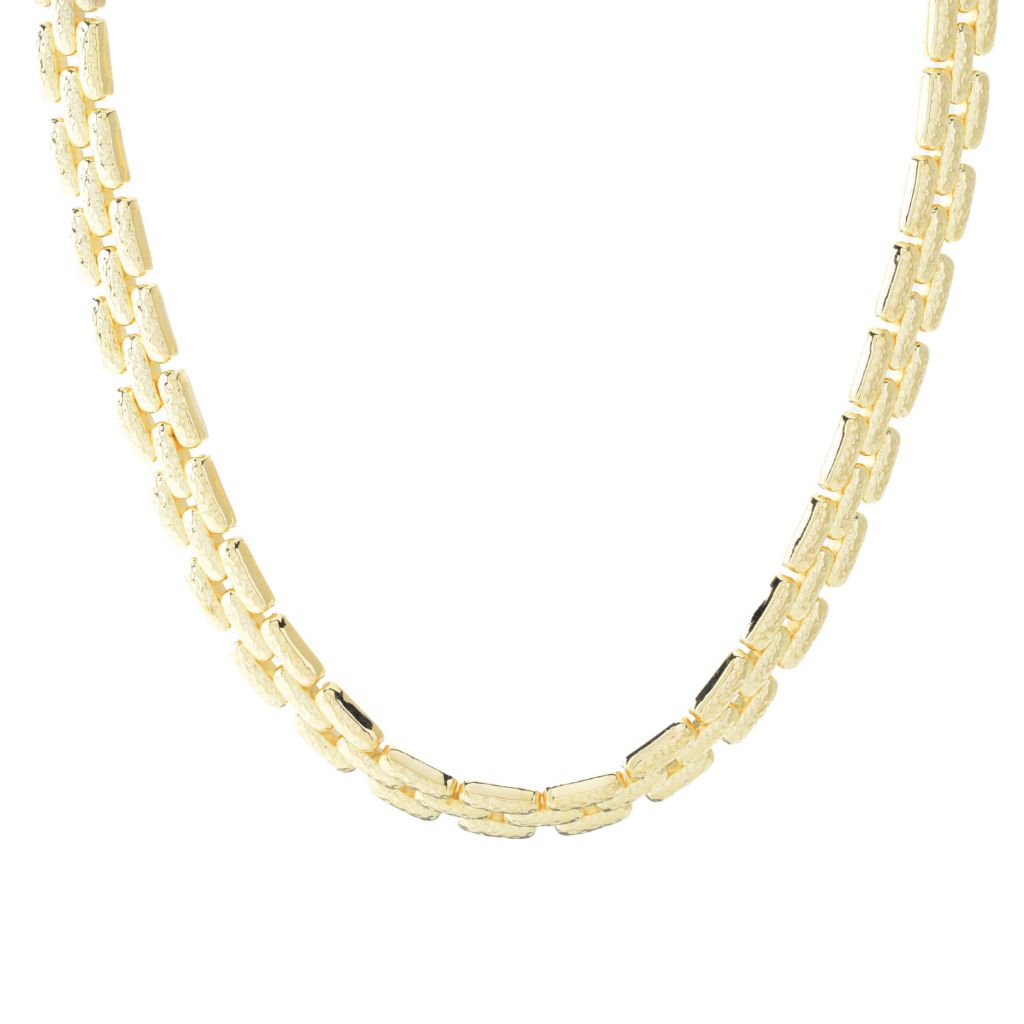 Toscana Italiana 18K Gold Plated Acqua Bagnata Panther Link Necklace