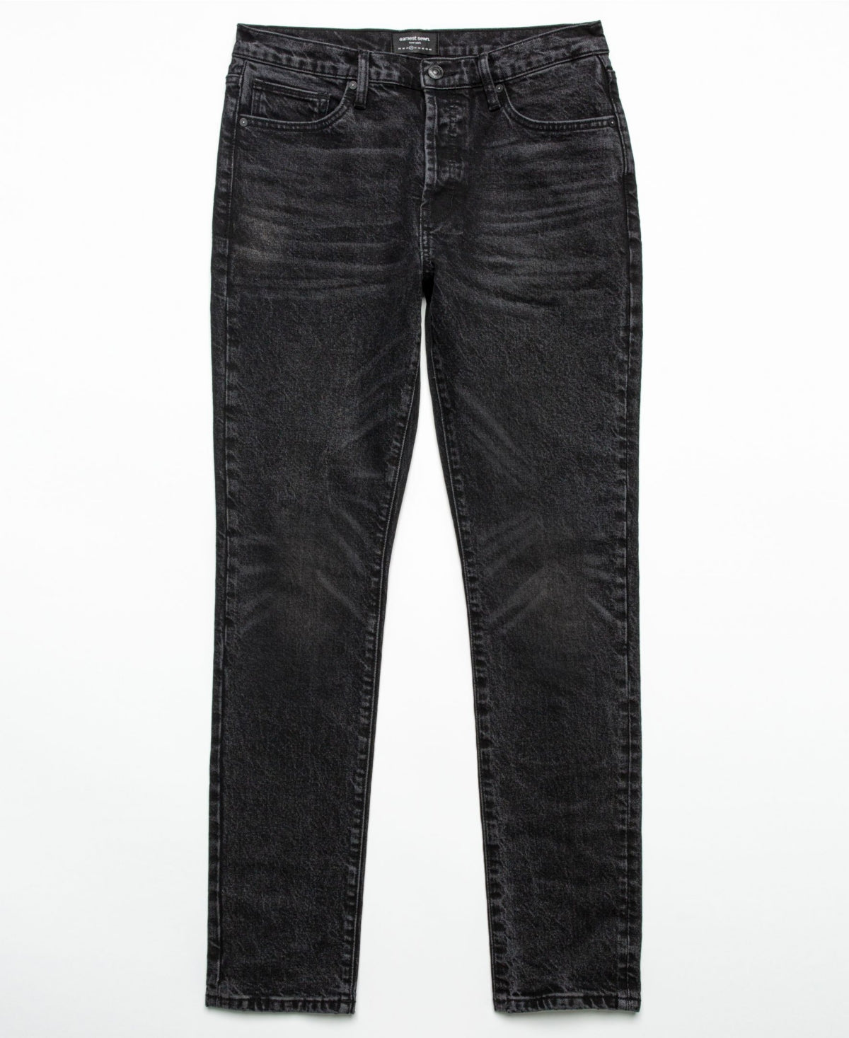 Earnest Sewn Men's Bryan Slouchy Slim Denim Jeans - Black