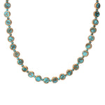 Southwest Elements Sterling Silver Choice of Gemstone Coin & Gem Bead Necklace