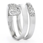 Brilliante Italia Sterling Silver 0.86 DEW Simulated Diamond Wrap Ring