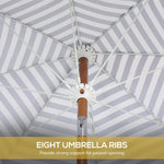 Outsunny 7 x 7 ft Outdoor Patio Umbrella with Tilt and Vent