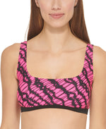 Dkny Women's Printed Square-Neck Bikini Top Women's Swimsuit