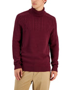 Men's Cable Knit Chunky Turtleneck Sweater