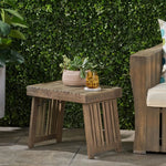 Temptation Outdoor Foldable Side Table With Slat Design