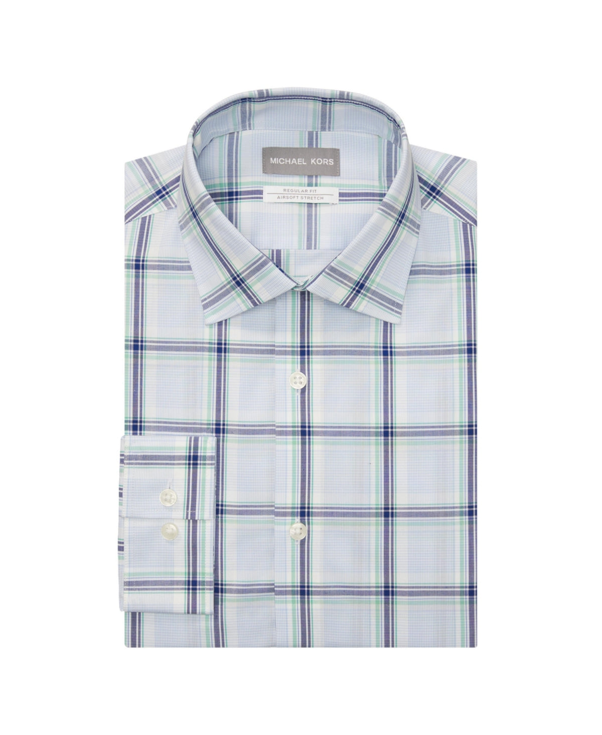Michael Kors Men's Airsoft Regular Fit Performance Dress Shirt Blue 16.5 32 33