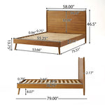 Okioki Mid-Century Wood Bed