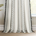 Hygge Boho Stripe Tassel Window Curtain Panel Set
