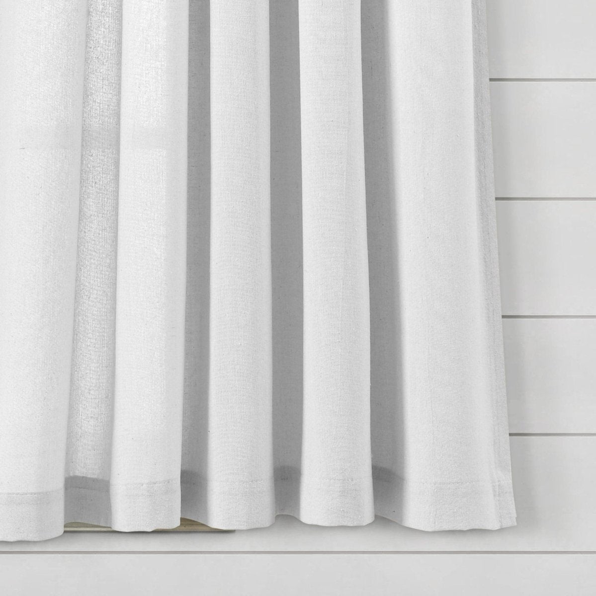 Boho Pom Pom Tassel Faux Linen Window Curtain Panel