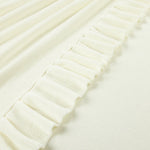 Reyna Soft Knitted Ruffle Blanket/Coverlet
