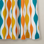 Mid Century Geo Light Filtering Window Curtain Panel Set