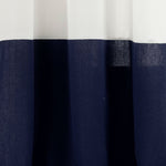 Faux Linen Grommet Color Block Window Curtain Panel