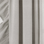 Faux Linen Ruffle Window Curtain Panel