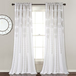 Stripe Medallion Light Filtering Window Curtain Set