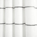 Farmhouse Boho Stripe Woven Tassel Yarn Dyed Recycled Cotton Blend Window Curtain Panel Set