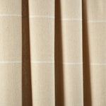 Farmhouse Boho Stripe Woven Tassel Yarn Dyed Recycled Cotton Blend Window Curtain Panel Set