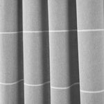 Farmhouse Boho Stripe Woven Tassel Yarn Dyed Recycled Cotton Blend Window Curtain Panel Set