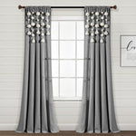 Boho Pom Pom Tassel Faux Linen Window Curtain Panel