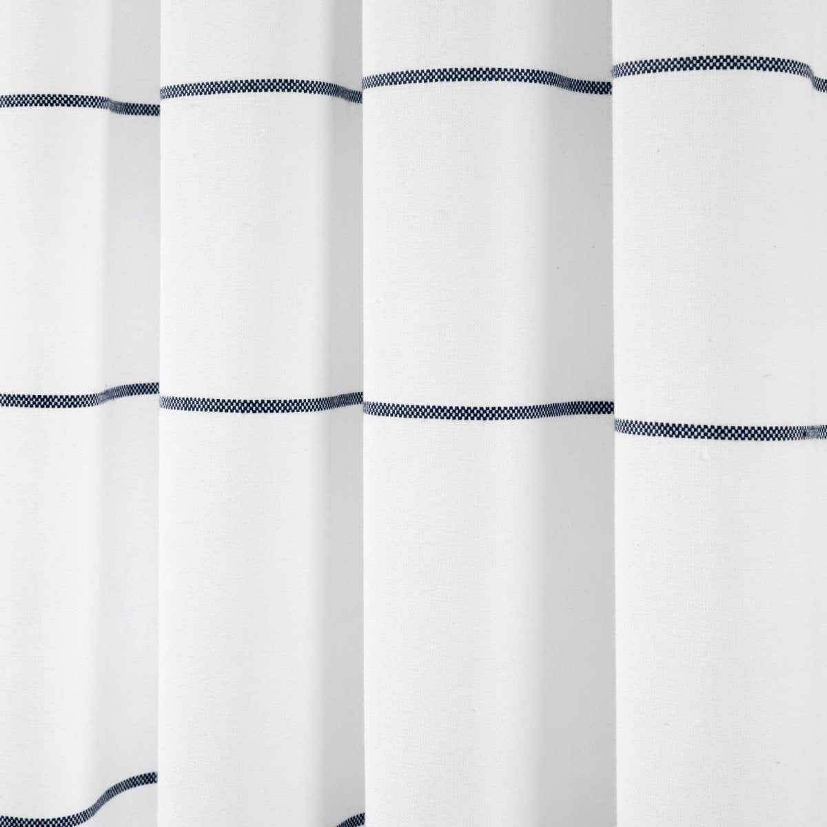 Farmhouse Boho Stripe Woven Tassel Yarn Dyed Recycled Cotton Blend Window Curtain Panel Set