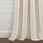 Farmhouse Boho Stripe Woven Tassel Yarn Dyed Recycled Cotton Blend Window Curtain Panel Set