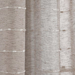 Farmhouse Textured Grommet Sheer Window Curtain Panel Set