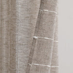 Farmhouse Textured Grommet Sheer Window Curtain Panel Set