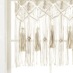 Boho Macrame Tassel Cotton Valance