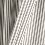 Farmhouse Vintage Stripe Recycled Cotton Blend Window Curtain Panel Set
