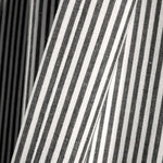 Farmhouse Vintage Stripe Recycled Cotton Blend Window Curtain Panel Set