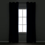 Insulated Grommet Blackout Faux Linen Window Curtain Panel