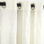 Dylin Flower Embroidery Window Curtain Panel