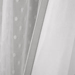 Cottage Polka Dot Sheer Window Curtain Panel Set