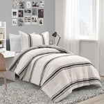 Farmhouse Stripe Reversible Comforter Set