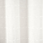 Farmhouse Textured Sheer With Peva Lining Shower Curtain Set