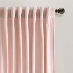 Prima Velvet Solid Back Tab Rod Pocket Light Filtering Window Curtain Panel Set