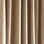 Prima Velvet Solid Back Tab Rod Pocket Light Filtering Window Curtain Panel Set
