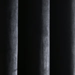 Prima Velvet Solid Grommet Light Filtering Window Curtain Panel Set
