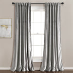 Prima Velvet Solid Back Tab Rod Pocket Light Filtering Window Curtain Panel Set