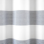 Boho Tassel Stripe Yarn Dyed Recycled Cotton Blend Shower Curtain