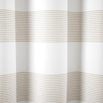 Boho Tassel Stripe Yarn Dyed Recycled Cotton Blend Shower Curtain