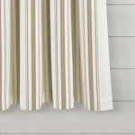 Farmhouse Stripe Yarn Dyed Recycled Cotton Blend Window Curtain Panel Set