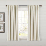 Farmhouse Stripe Yarn Dyed Recycled Cotton Blend Window Curtain Panel Set