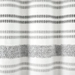 Modern Tufted Stripe Yarn Dyed Recycled Cotton Blend Shower Curtain