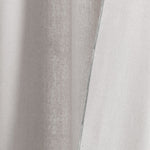 Modern Faux Linen Embroidered Edge With Attached Valance Window Curtain Panel Set