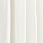 Modern Faux Linen Embroidered Edge With Attached Valance Window Curtain Panel Set
