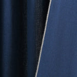 Modern Faux Linen Embroidered Edge With Attached Valance Window Curtain Panel Set