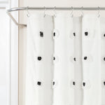 Boho Circle Tufted Yarn Dyed Recycled Cotton Blend Shower Curtain