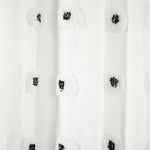 Boho Circle Tufted Yarn Dyed Recycled Cotton Blend Shower Curtain